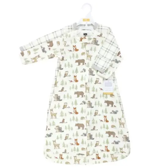 Hudson Baby Infant Boy Cotton Long-Sleeve Wearable Sleeping Bag, Sack, Blanket, Forest Animals image {1}