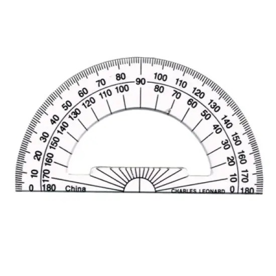 Charles Leonard Protractor Plastic, 4-Inch, 12 Per Pack, 3 Packs image {2}