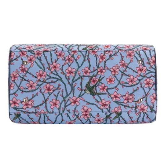 Signare USA Almond Blossom And Swallow Blue Travel Bag image {11}