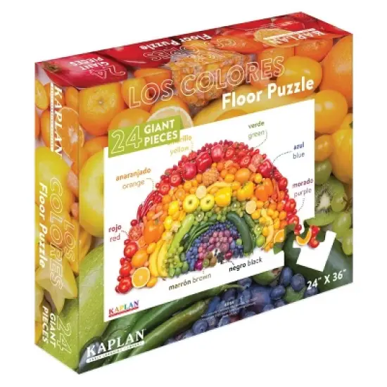 Kaplan Early Learning Colors - Los Colores - Bilingual Floor Puzzle - 24 Pieces image {2}