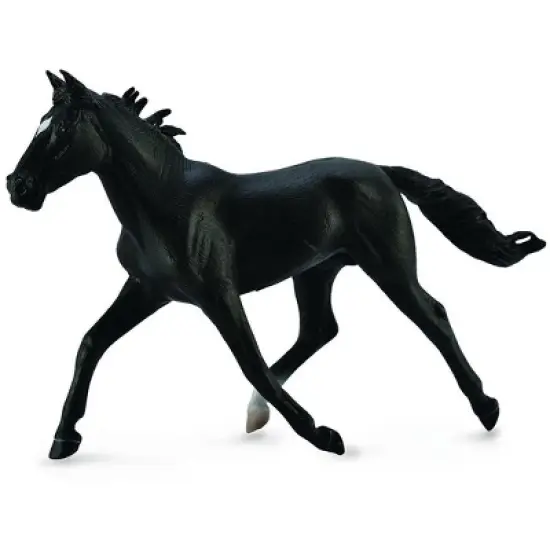 Breyer Animal Creations Breyer CollectA Series Black Standardbred Pacer Stallion Model Horse image {1}