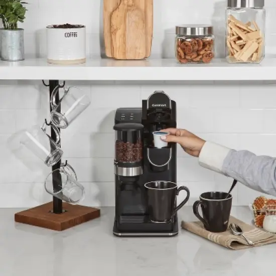 Cuisinart Single-Serve Grind and Brew - Black - DGB-2: Coffee Maker with Grinder, 12 oz Capacity, LED Indicator Light image {18}