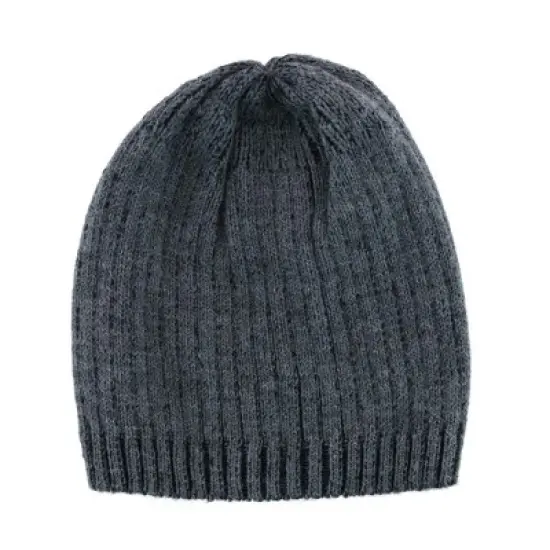 CTM Men's Ribbed Knit Mixed Wool Beanie image {5}
