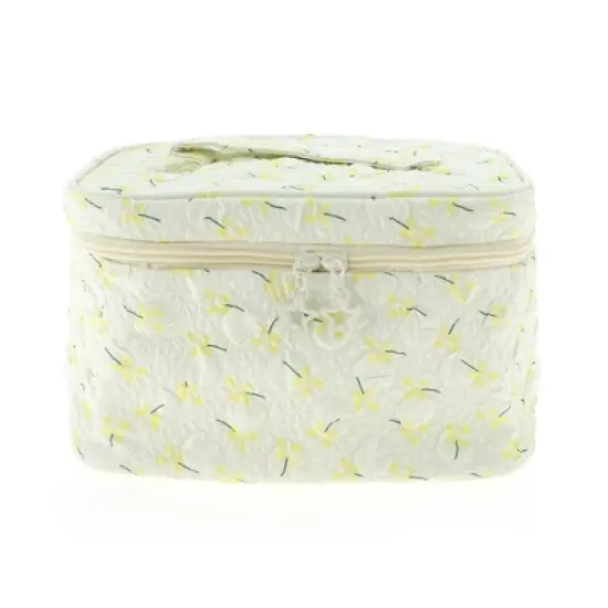 Unique Bargains Floral Large Square Makeup Bag 1 Pc image {4}