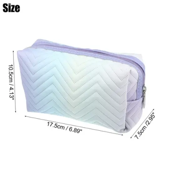 Unique Bargains Travel Makeup Bag Portable Toiletry Bag Small Cosmetic Organizer Gradient image {3}