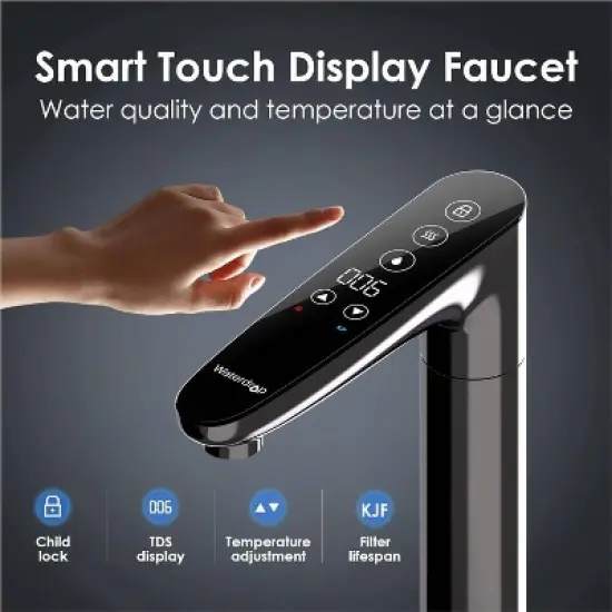 Waterdrop Reverse Osmosis Instant Hot Water RO Filter System, 600 GPD, Tankless, Under Sink, Smart LED Faucet, Extra WD-KJF Replacement Filter image {9}