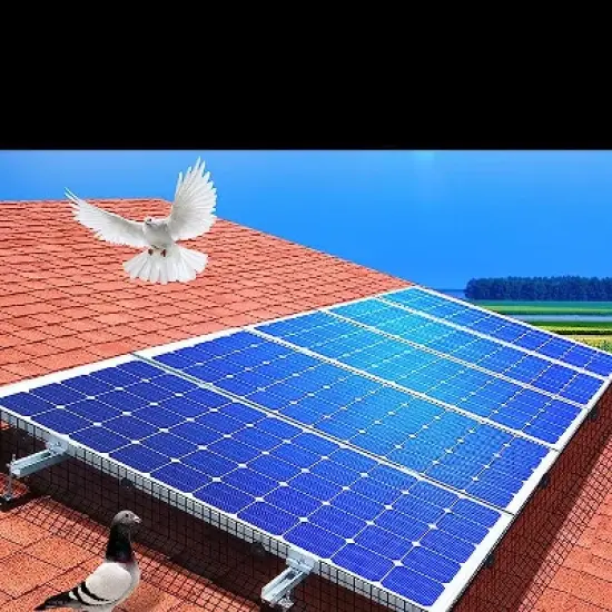 flybold PVC Coated Wire Mesh Critter and Solar Panel Bird Guard with Galvanized Steel Roll Kit , 6in X 100ft and 80 Fastener Wire Mesh Clips image {2}