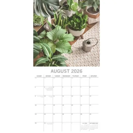 2026 Square Wall Calendar, House Plants, 16-Month Floral Theme with 180 Reminder Stickers (12x12 In) image {2}