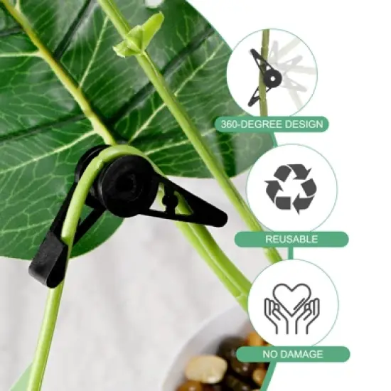 Unique Bargains Durable Plastic Adjustable Weather Resistant Plant Clips image {1}