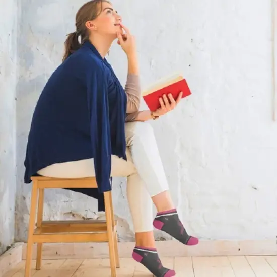 Extreme Fit Cancer Awareness Compression Socks - Ankle Socks for Running - 6 Pair image {2}