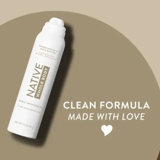 Native Spray Deodorant for Men & Women - Sandalwood & Shea Butter - Aluminum-Free 3.5oz image {4}
