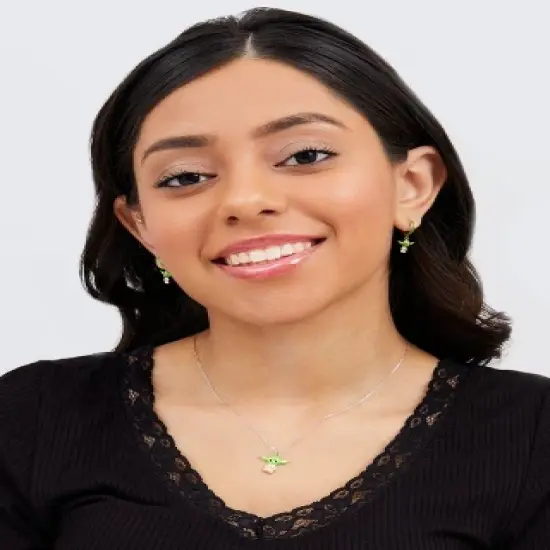 Star Wars The Mandalorian Grogu Sterling Silver Grogu Pendant Necklace, 18" image {2}