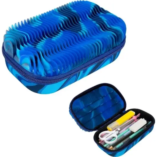 ZIPIT Wavy Pencil Case, Fidget Storage Pencil Box image {6}