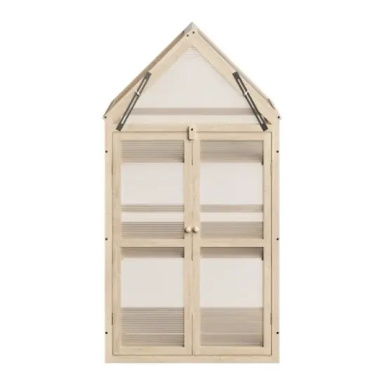 Home-Complete Wood Cold Frame Greenhouse with Adjustable Shelves image {4}