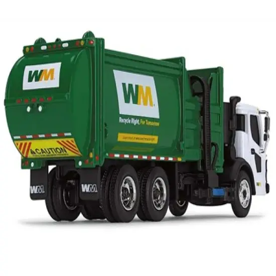 Mack LR Refuse Garbage Truck with McNeilus ZR Side Loader "Waste Management" White & Green 1/87 (HO) Diecast Model by First Gear image {2}