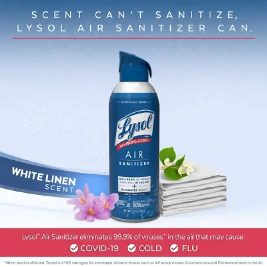 Lysol Air Sanitizing Spray - White Linen - 10oz image {2}