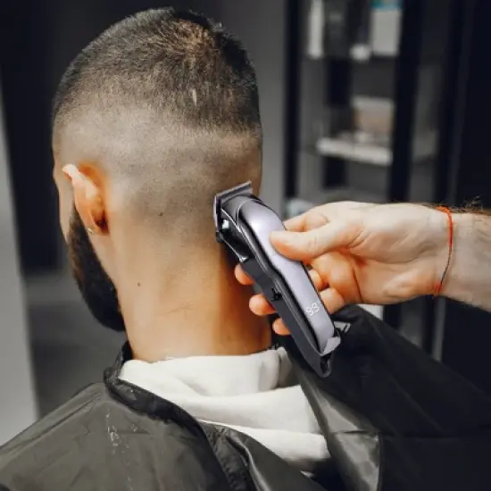 Barbasol LCD Display Rechargeable Cordless Hair Clipper 6 Guide Combs Battery Hair Trimmer - 10ct image {4}