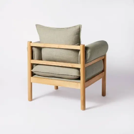 Arbon Wood Dowel Accent Chair with Cushion Arms - Threshold&trade; designed with Studio McGee image {3}