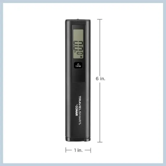 Travel Smart Digital Luggage Scale - Black: Maximum Capacity 80 lbs, Solid Pattern image {4}