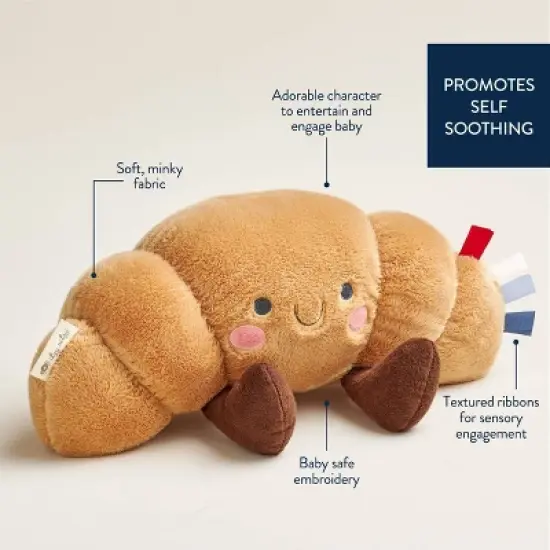 Itzy Ritzy Sweetie Snuggles Plush Stuffed Animal - Croissant image {3}