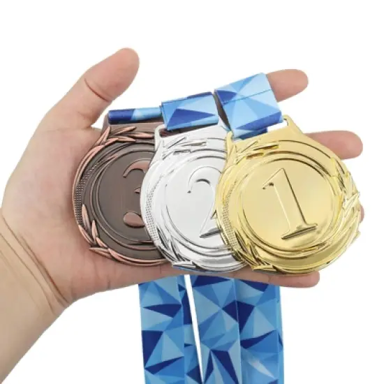 Unique Bargains Zinc Alloy Corrosion-Resistant Oxidation-Resistant Durable Award Medals Gold Silver Bronze 6 Pcs image {4}