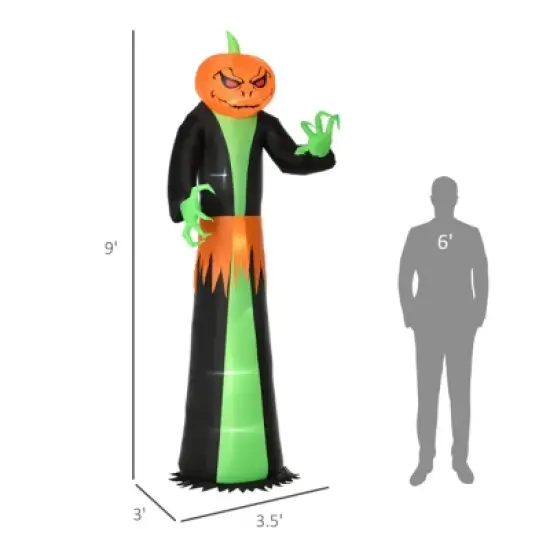 Syemin Inflatable Holiday Decorations Halloween Decoratio, Halloween Decorations Outdoor, Outdoor Halloween Decorations, Black, 42"*36"*108" image {2}