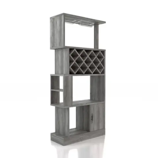 Wellster Wine Cabinet for 11 Wine Bottles and Stemware Rack - miBasics image {11}