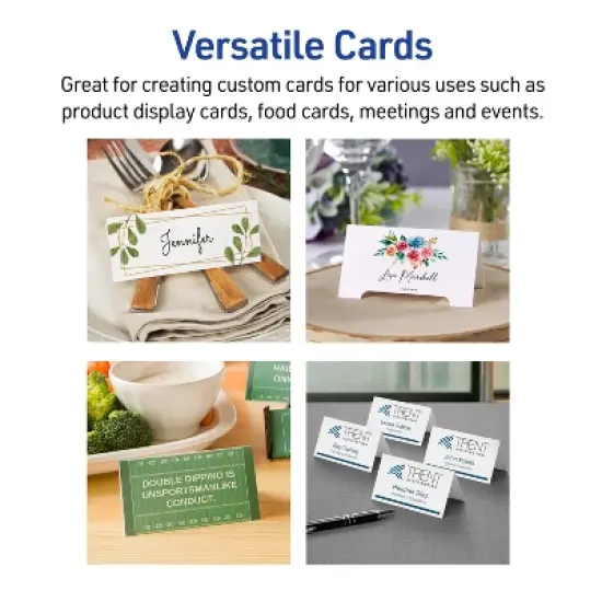 Avery Tent Cards, 2.5" x 8.5", Embossed Border, 200 Cards (25305) image {5}