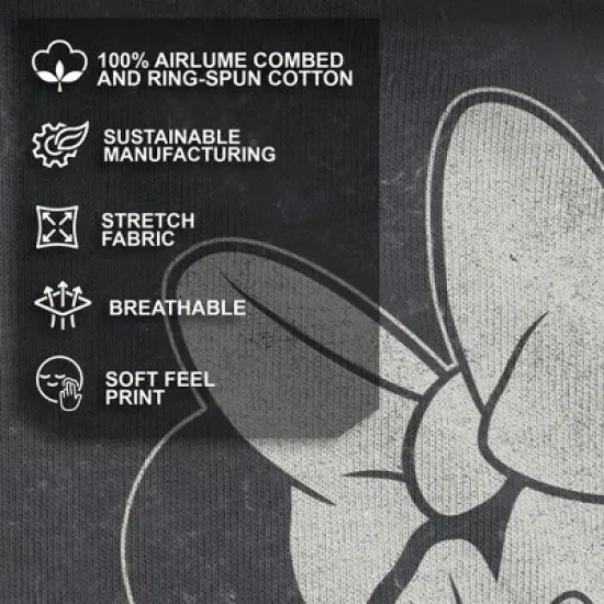 Junior's Mickey & Friends Distressed Minnie Wink Portrait T-Shirt image {2}