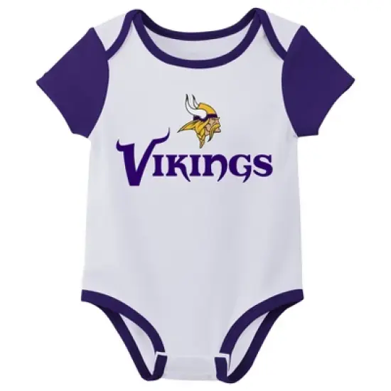 NFL Minnesota Vikings Infant Boys' AOP 3pk Bodysuit image {2}