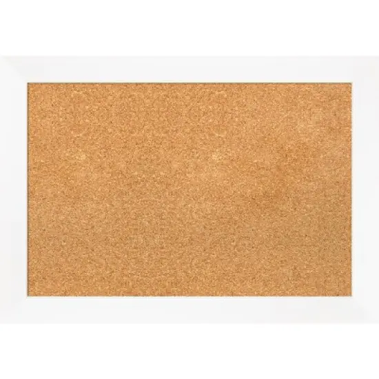 Amanti Art Cabinet White Narrow Framed Corkboard, Natural Cork image {7}