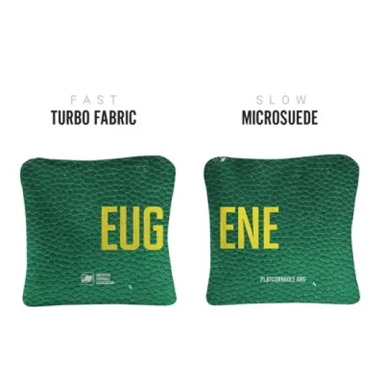 Gameday Eugene Synergy Pro Green Cornhole Bags (Set of 4) image {1}