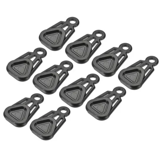 Unique Bargains Tent Clips Plastic Triangle Movable Snaps for Outdoor Camping Awning Banner Cover 10 Pcs image {6}