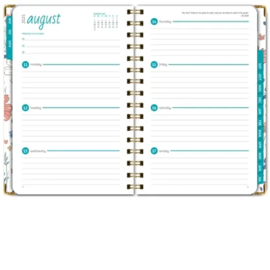 Global Printed Products Hardcover AY 2025-2026 Fashion Planner - 5.5"x8" (Colorful Botanicals) image {2}