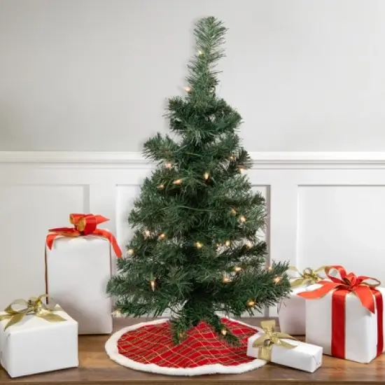 Northlight Pre-Lit Medium Blackwater Fir Artificial Christmas Tree - 2' - Clear Lights image {1}