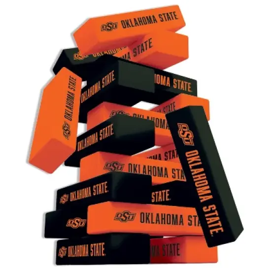 MasterPieces Real Wood Block Tumble Towers - NCAA Oklahoma State Cowboys image {2}