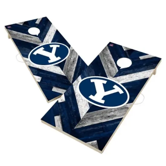 NCAA BYU Cougars 2'x4' Solid Wood Cornhole Board image {1}