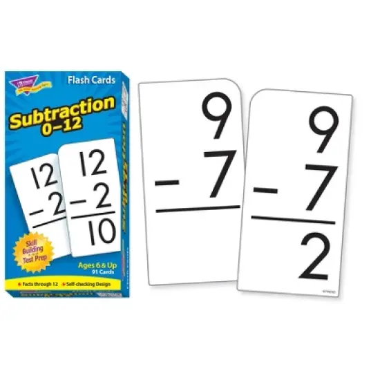 TREND Subtraction 0-12 Skill Drill Flash Cards image {1}