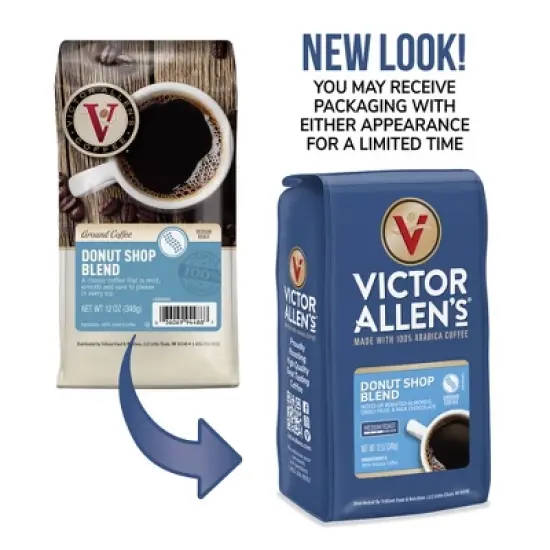 Victor Allen's Coffee Donut Shop Blend, Medium Roast, Ground Coffee, 6 Pack - 12oz Bags image {2}