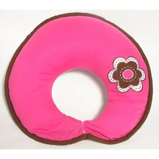 Bacati - 3 pc Damask Pink/chocolate Hugster Feeding & Infant Support Nursing Pillow image {7}
