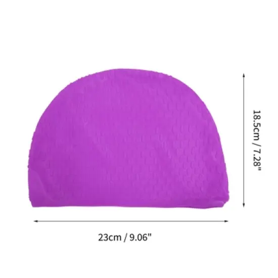 Unique Bargains Silicone Ellipse Texture Swimming Cap 1 Pc image {3}