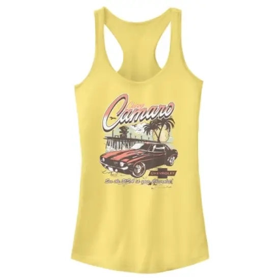 Junior's General Motors See the USA in Your Chevrolet Camaro Racerback Tank Top image {3}