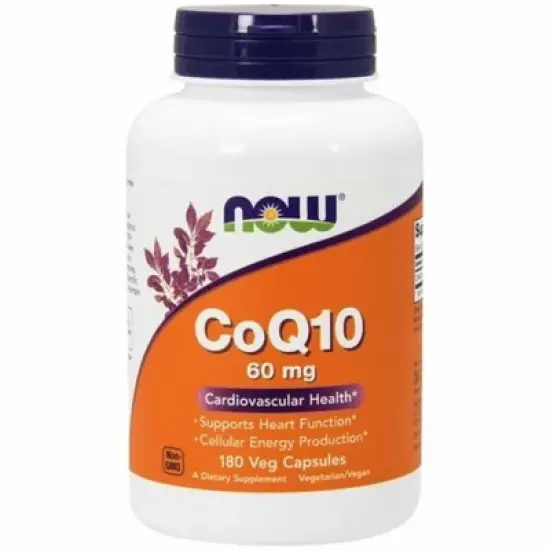 CoQ10, 60 mg, Vegetarian by Now Foods  -  180 VegCap image {3}