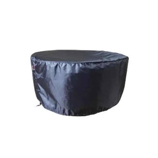 Summerset Shield Gold 2-Layer Polyester Fabric Outdoor Fire Table Round Cover - Charcoal Grey image {7}
