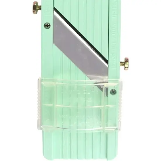 Vollum Mandoline Slicer with 3 Interchangeable Stainless Steel Blades - Green image {3}