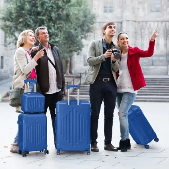 Karl Home 5 Piece Set ABS Trolley Cases Iron Trolley Rod Green image {4}