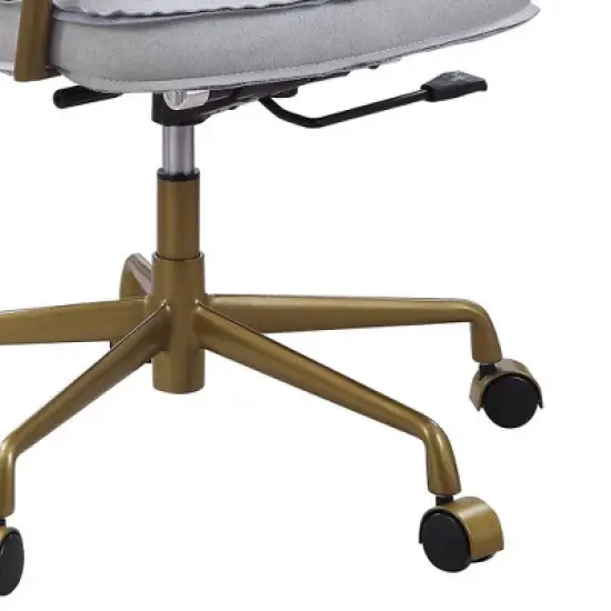 25" Siecross Grain Leather Reclining Accent Chair Vintage White - Acme Furniture image {5}