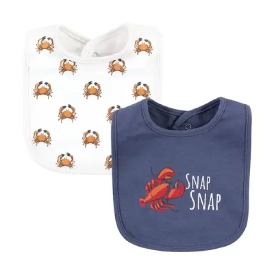 Hudson Baby Infant Boy Cotton Bibs, Boy Whale Shark, One Size image {3}