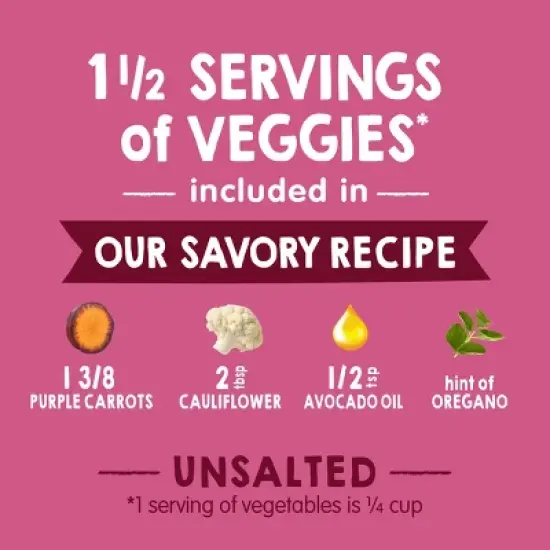 HappyBaby Organics Stage 2 Purple Carrots & Cauliflower with Avocado Oil & Oregano Baby Food Pouch - 4oz image {4}