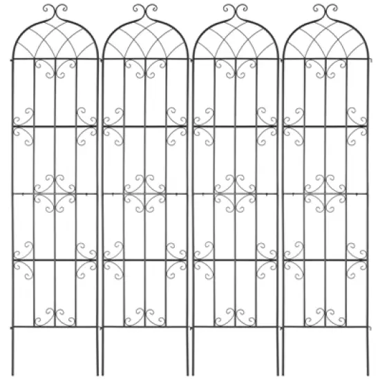 VEVOR Garden Trellis for Climbing Plants, 87 x 20 in, 4 Packs Rustproof Metal Garden Flower Trellis, Outdoor Climbing Rose Trellis Cucumbers Support image {8}
